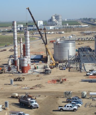 outdoor oil tank construction process